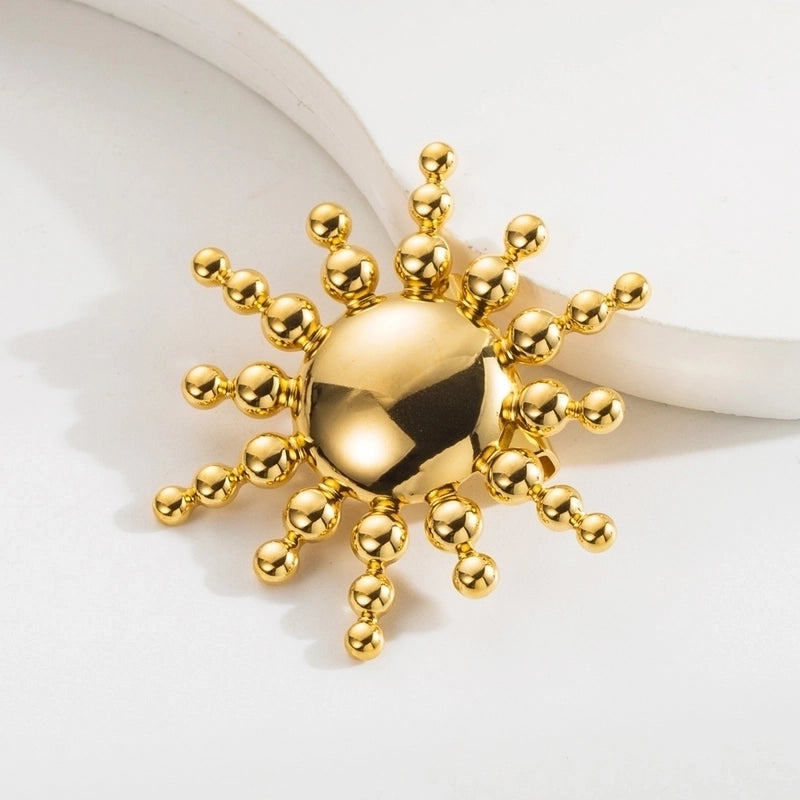 Vintage Style Animal Feather Flower 304 Stainless Steel Polishing Plating Unisex Brooches 1 Piece