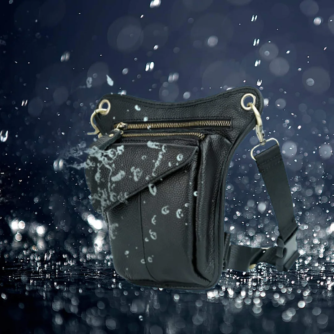 Genuine Leather Men's Drop Leg Pouch Tools Bags Tactical Leg Bag Purse Fanny Pack Thigh Bags Bike Cycling Hip Bag Waist Pack