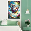 Diamond Painting-DIY Full Round Drill Hammock Cat(60*40 CM)