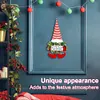 LED Christmas Santa Gnome Pendant with Lights Artificial Plant Elf Doll Ornament