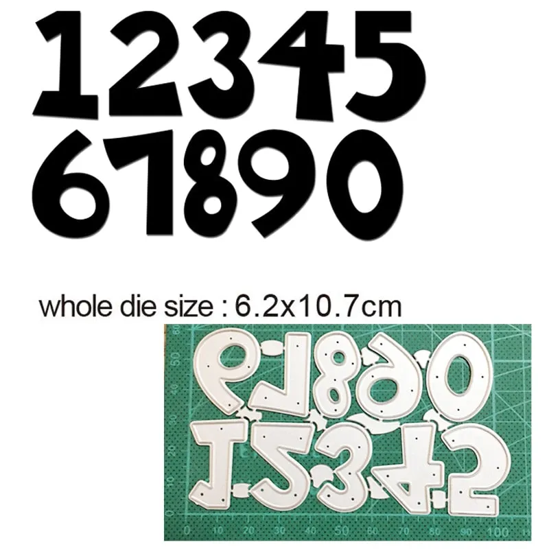 Craft Metal Cutting Dies Cut Die Mold Alphabets Letter Number Decoration Scrapbooking Dies Knife Mould Blade Punch Stencils Dies