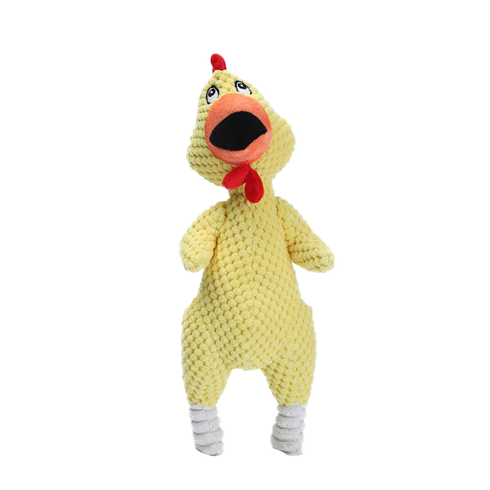 

Squeak Sound Chicken Plush Pet Chew Bite Toys Cat Dog Molar Doll, 501 Original
