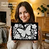 uk.everydayedeals DIY Pearl Painting With Frame - Handmade Self-Adhesive Pearls - Butterfly(20*30cm)