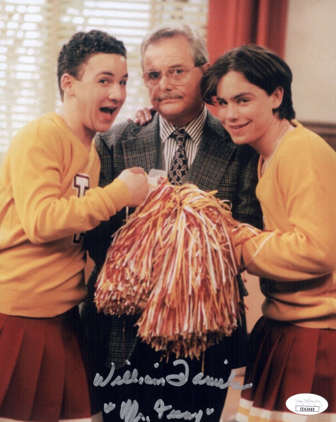 William Daniels Signed Mr. Feeny BOY MEETS WORLD 8x10 Photo Poster painting Autograph JSA COA