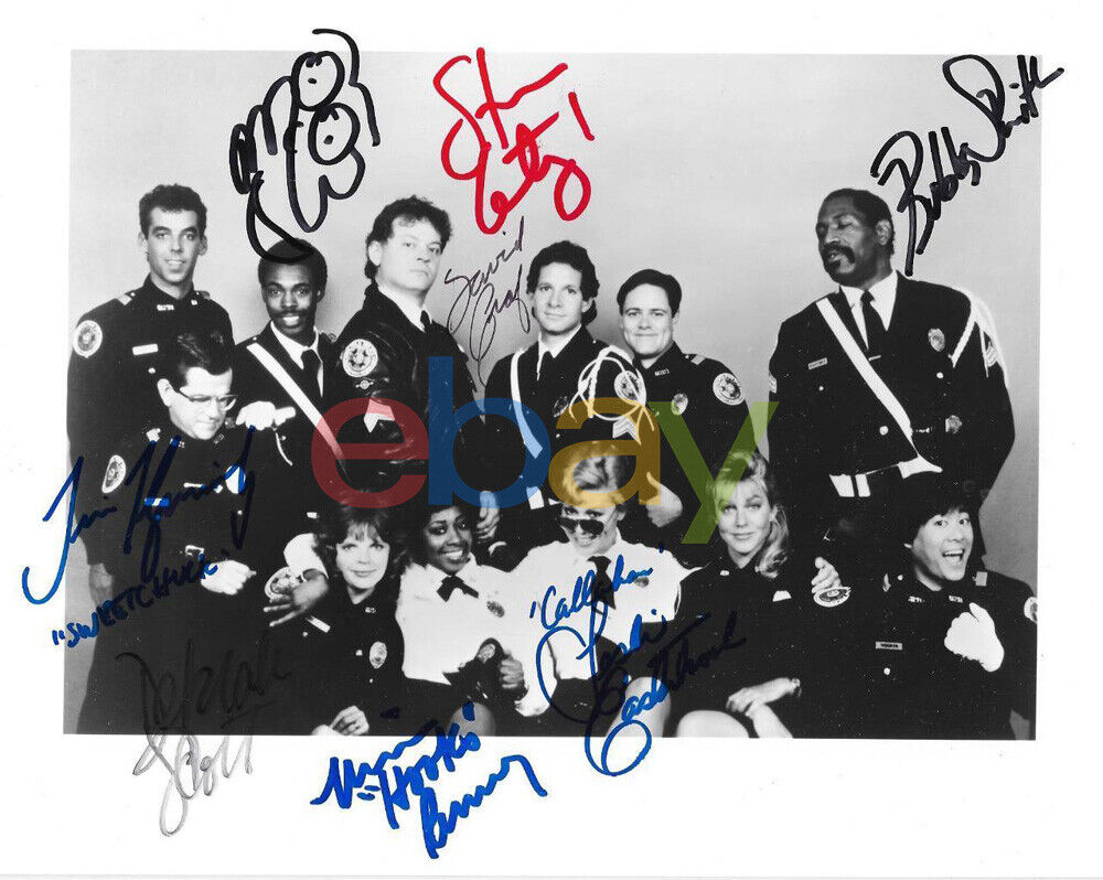 POLICE ACADEMY CAST SIGNED 8X10 Photo Poster painting reprint