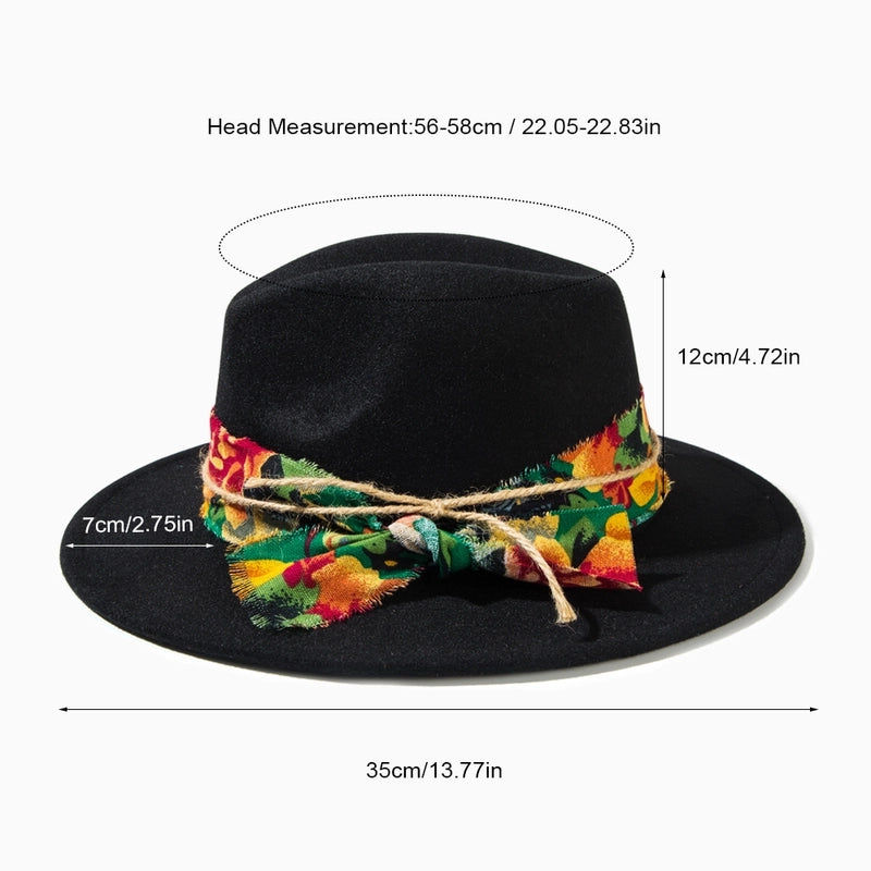 Unisex Casual Elegant Solid Color Flat Eaves Fedora Hat
