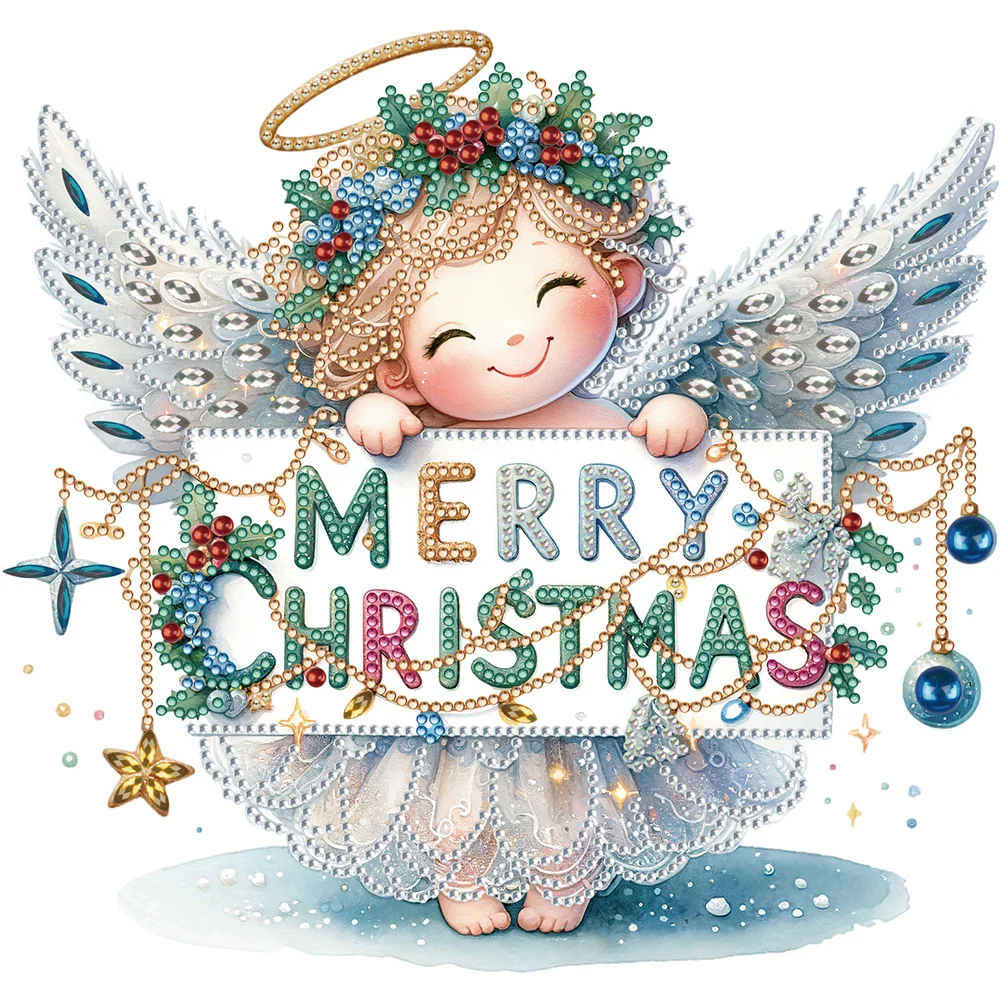 Diamond Painting - Partial Special Shaped Drill - Christmas Angel(Canvas|30*30cm)