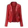 Woman Stand-collar Autumn Leather Jacket