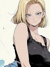Android 18 Crouching Pose Decorative Painting - Dragon Ball - Xingkong Studio