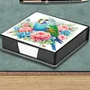 Bird Leather Diamond Art Note Box with 160 Sheets of Paper for Beginners