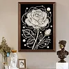 Rose Premium 5D Diamond Painting Kit Black & White Pearls painting Sparkling Special Shaped Diamond painting