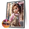 Diamond Painting-5D Full Round Drill Sweet Cool Girl