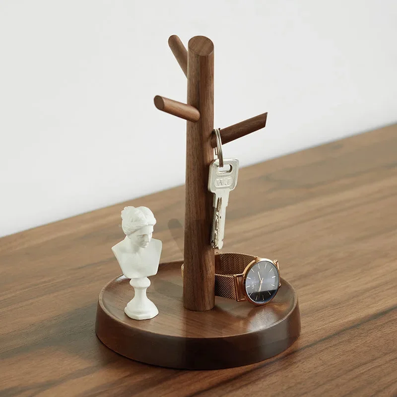 Athvotar HeMu Key Storage Tray for Entrance Foyer Creative Tree Hanging Shelf Desktop Decoration Living Room Key Hanger Display Frame