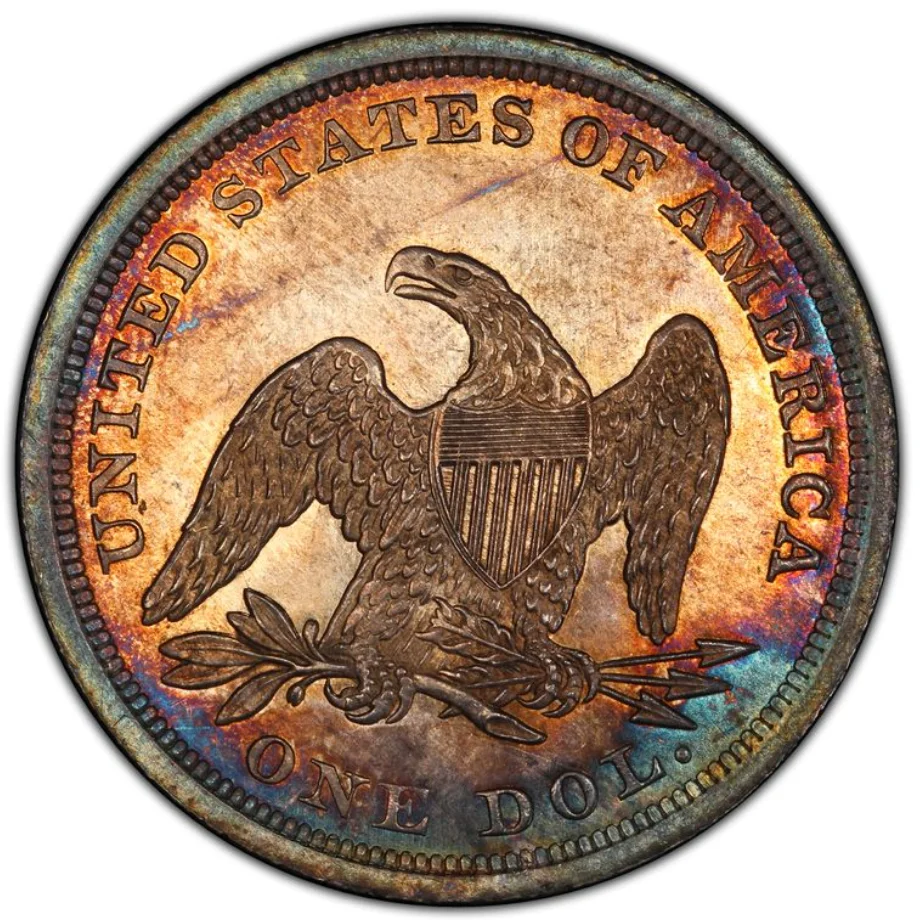 1843 Seated Liberty Silver $1 Dollar