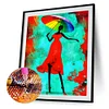 Red Dress Woman 30*40cm(canvas) full round drill diamond painting