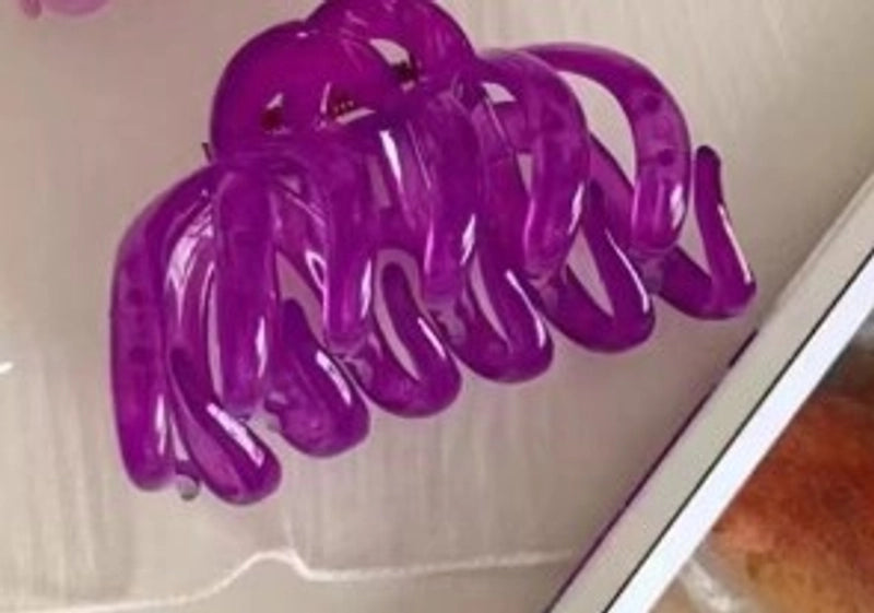 Minimalist Solid Color Plastic Hair Claws