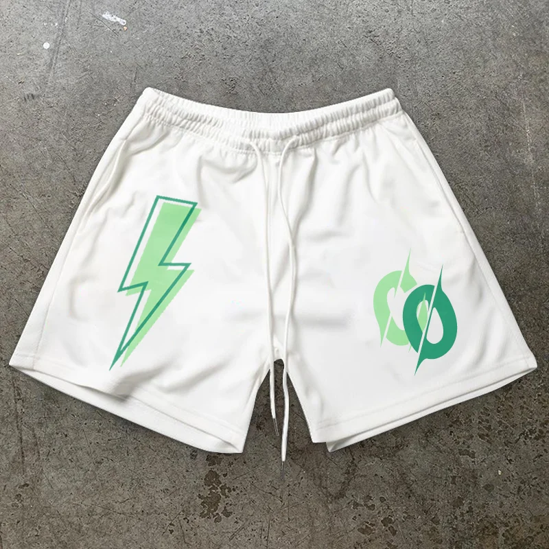 Trendy Lightning Pattern Casual Shorts