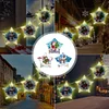 3pcs Weihnachten hängende Sternlichter - 5d DIY Craft Lampe