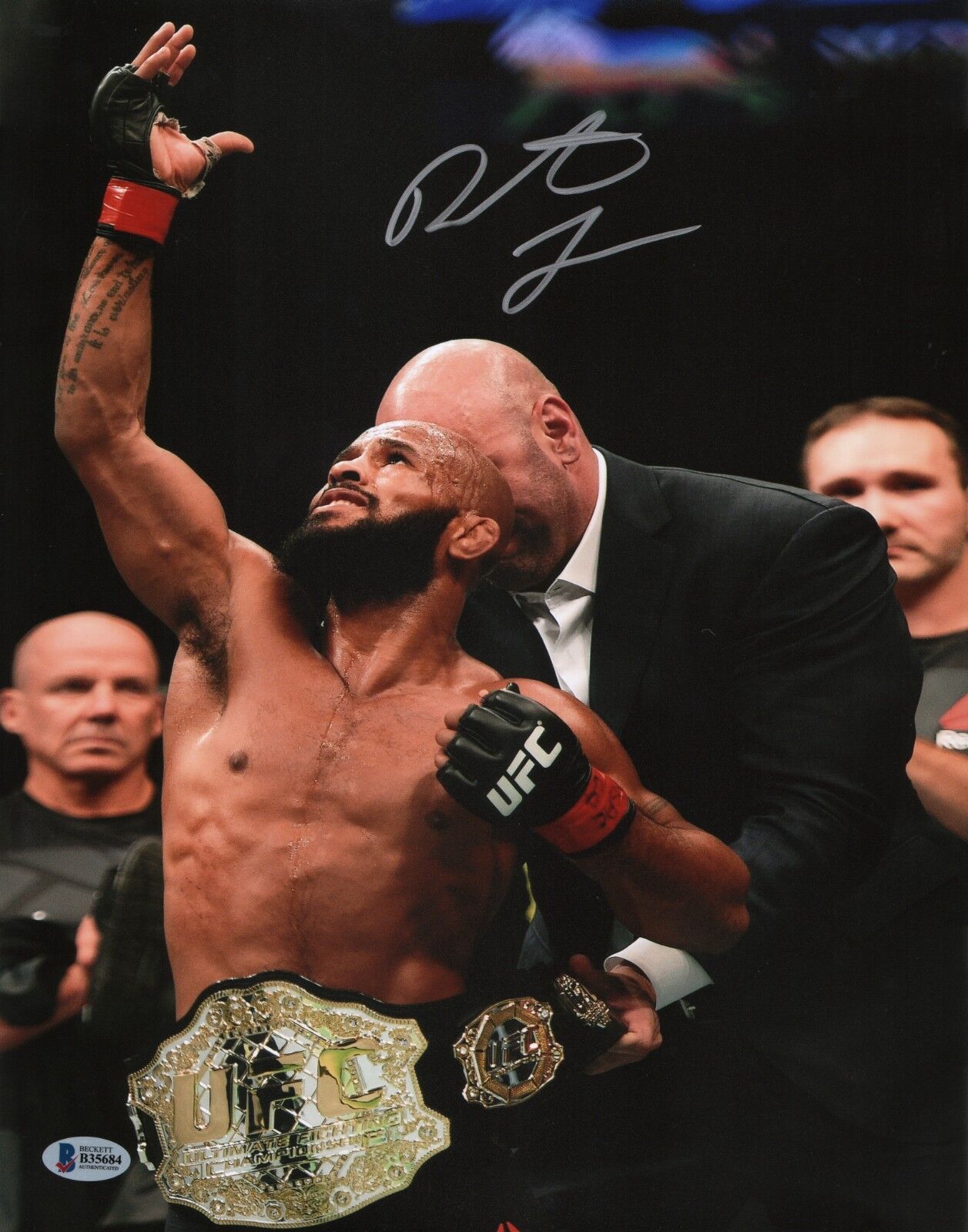 Demetrious Johnson Signed 11x14 Photo Poster painting BAS COA UFC Belt Picture Autograph 197 186