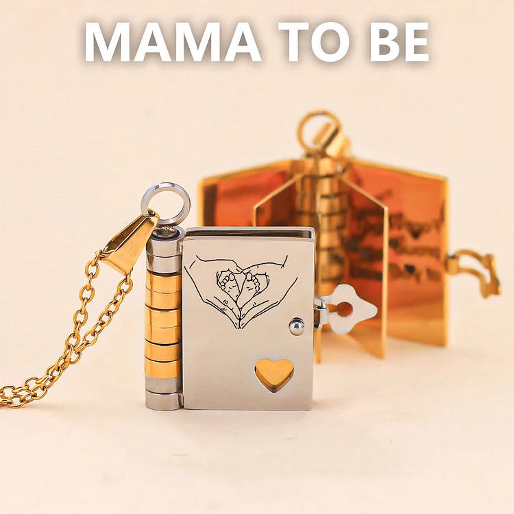 For Mama To Be - Love From Tummy Book Necklace