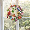 DIY Diamond Painting Kit Garden Wreath Bluebird 9.45x9.45in