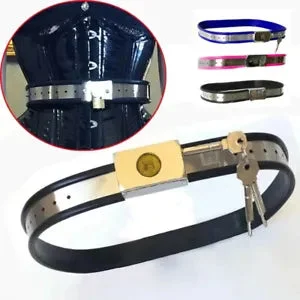 pornhint Pornhint Adjustable Chastity Belt Device Stainless Steel Waist Band Slave Restraints