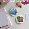 (US Local)DIY Diamond Art Portable Cosmetic Mirror Round Diamond Painting Crafts (Bird)