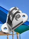 2/4Pcs Bearing Silent Wheel Loading 176 Lb Pulley Block Kit Wall-Mounted Pulley