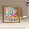 Love DIY Special Shaped Drill Wooden Diamond Painting Tabletop Ornaments Kit with Photo Frame Desktop Diamond Art Kits Double-Sided Pattern for Adults/Beginners Home Decor