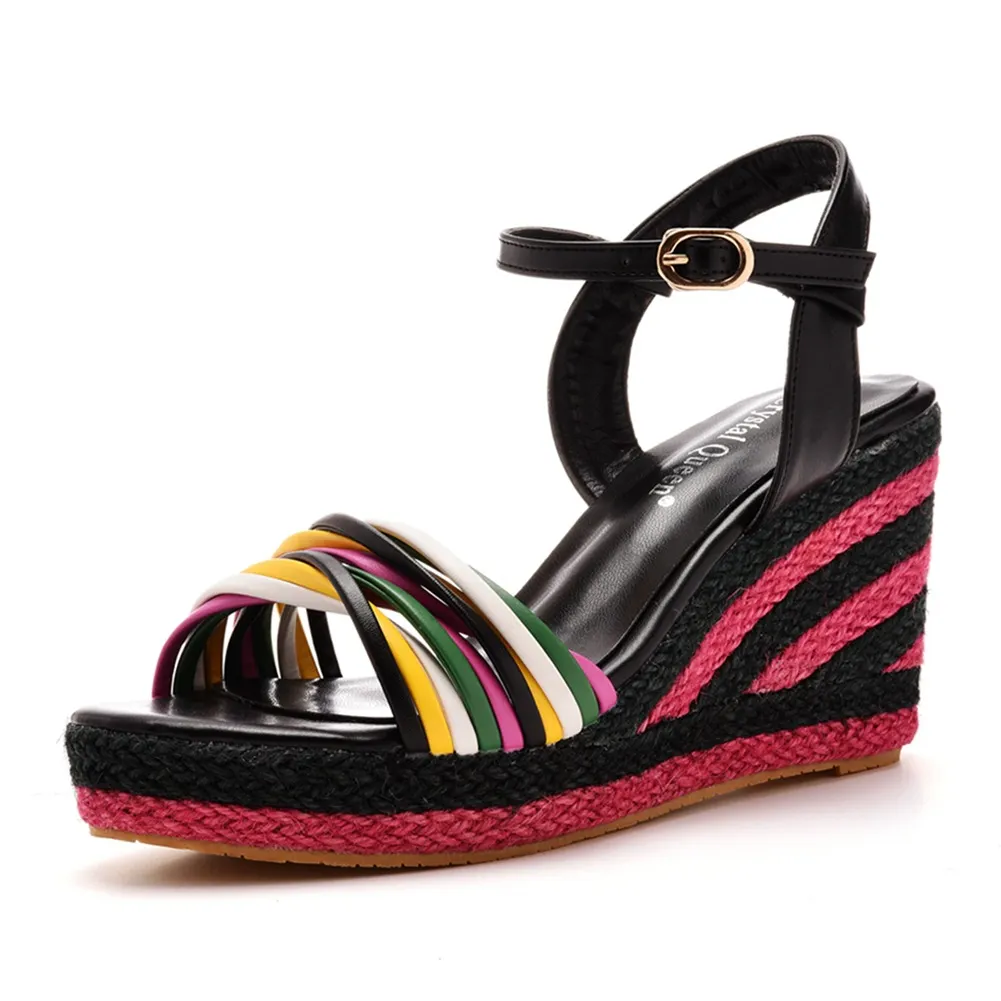 Breakj Breakj Cm Bohemian Heel Sandals Waterproof Table Fish Mouth High Heel Sandals Table Preparation Slopes Beach Sandals