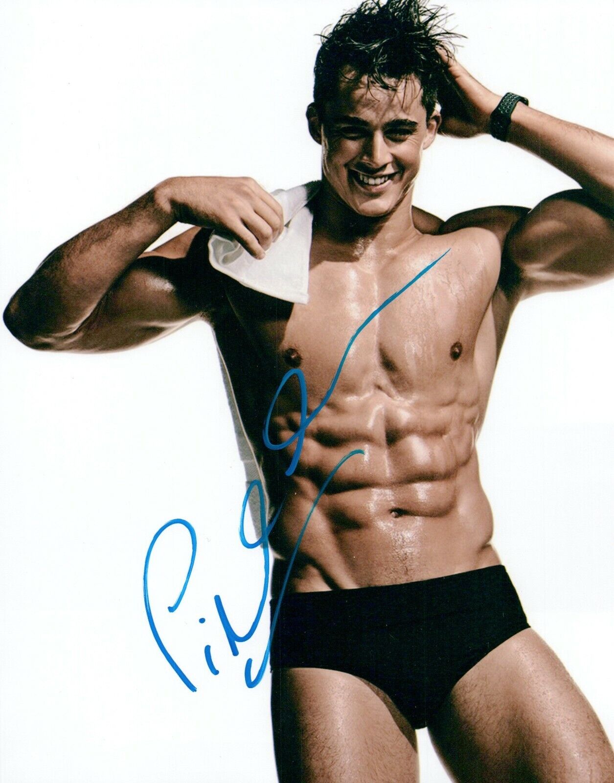 Pietro Boselli Italian Model Shirtless Signed 8x10 Photo Poster painting Autographed COA 3