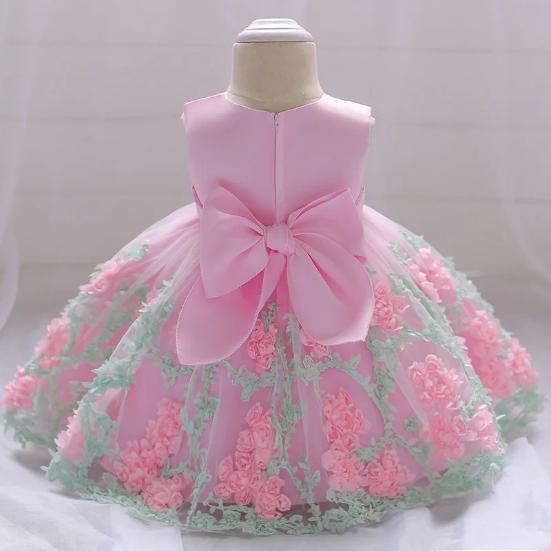 Uveng Summer Baby Girl Dress Princess Party Frock Christening For Baby Girl Clothes 1 Year Birthday Party Wedding Dress 3 6 Month