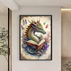 (Big Size) Dragon Reading Book - 11CT Stamped Cross Stitch 40*60cm/15.75*23.62in