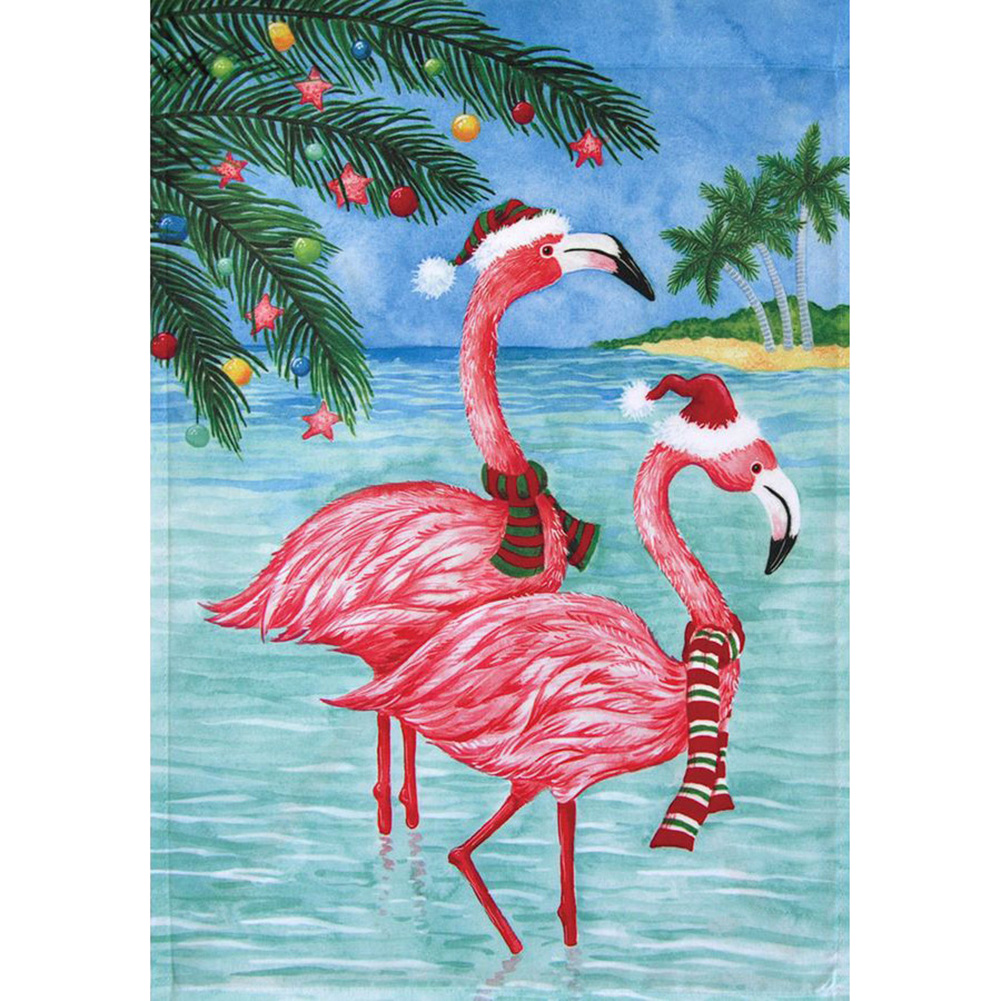 

Christmas Flamingo - Round Drill Diamond Painting - 30*40CM, 501 Original
