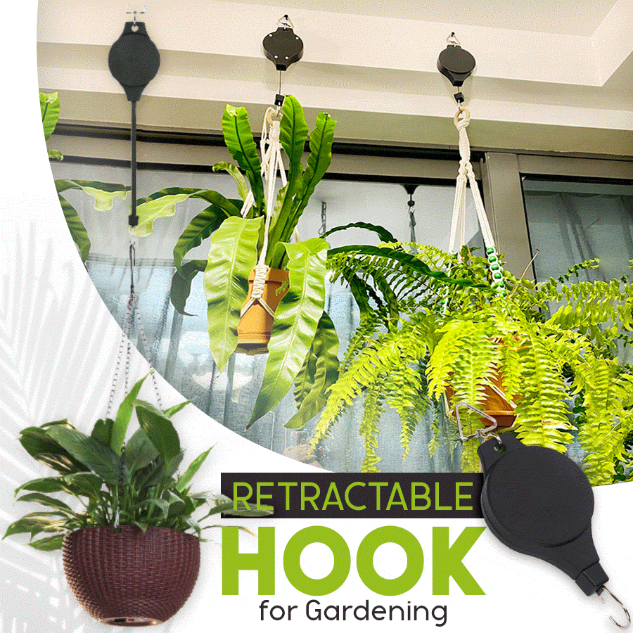 Multipurpose Retractable Plant Pulley Hanger for Garden and Balcony