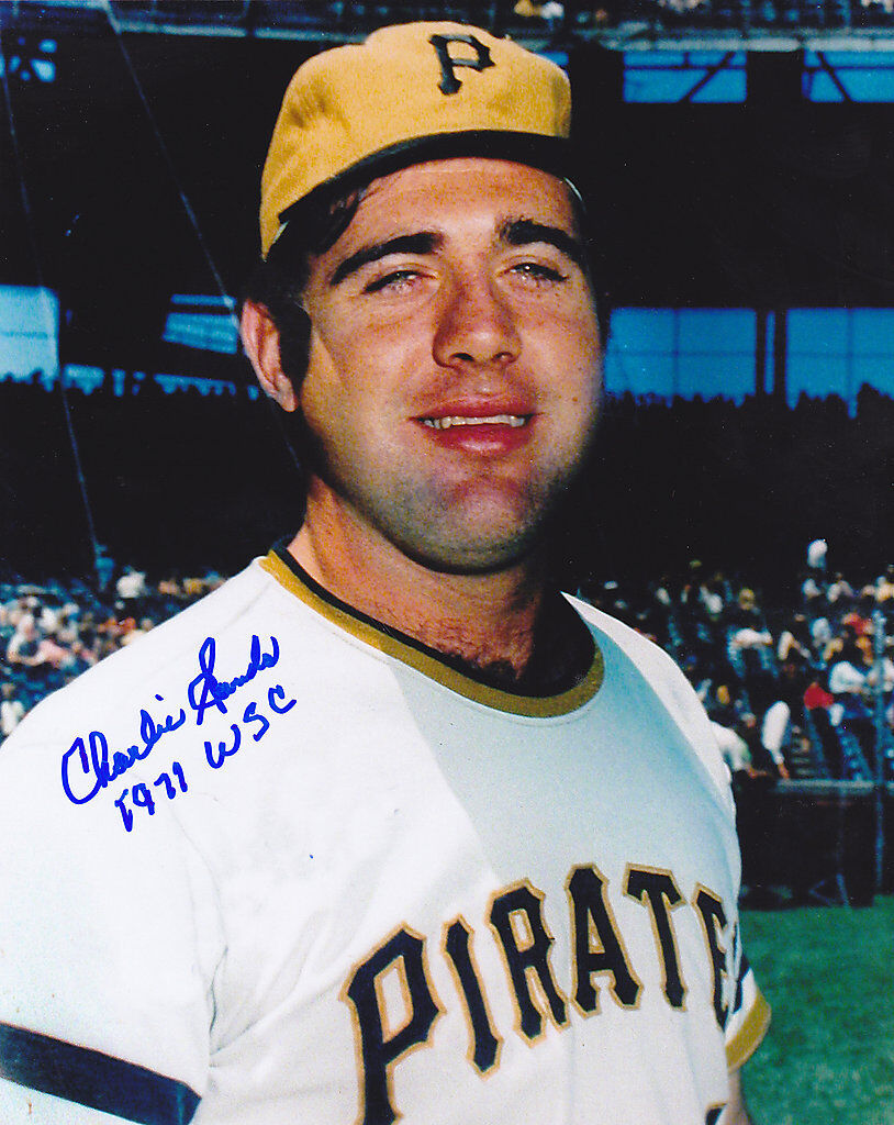 CHARLIE SANDS PITTSBURGH PIRATES 1971 WSC SIGNED 8x10