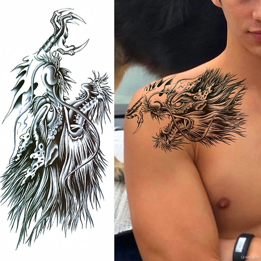 Black Alphabet Letter Temporary Tattoo Sticker Arm Sleeve Love Word Heart Lightning Fashion Fake Body Leg Finger Women Totem