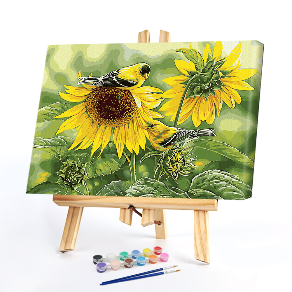 

40*50CM Paint By Numbers-Sunflowers Bird, 501 Original