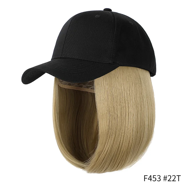 Jewtribute Hair®|Short  Synthetic Baseball Cap Hair Wig Natural Black Wigs 