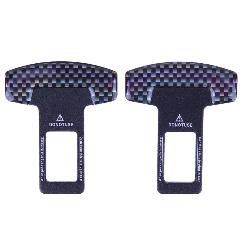 

1 Pair of Carbon Fiber Car Safety Seat Belt Buckles Alarm Stopper Clips, 501 Original