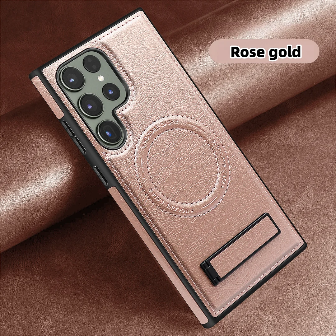 Suitable for Samsung S24\23 series pebbled leather holder mobile phone case