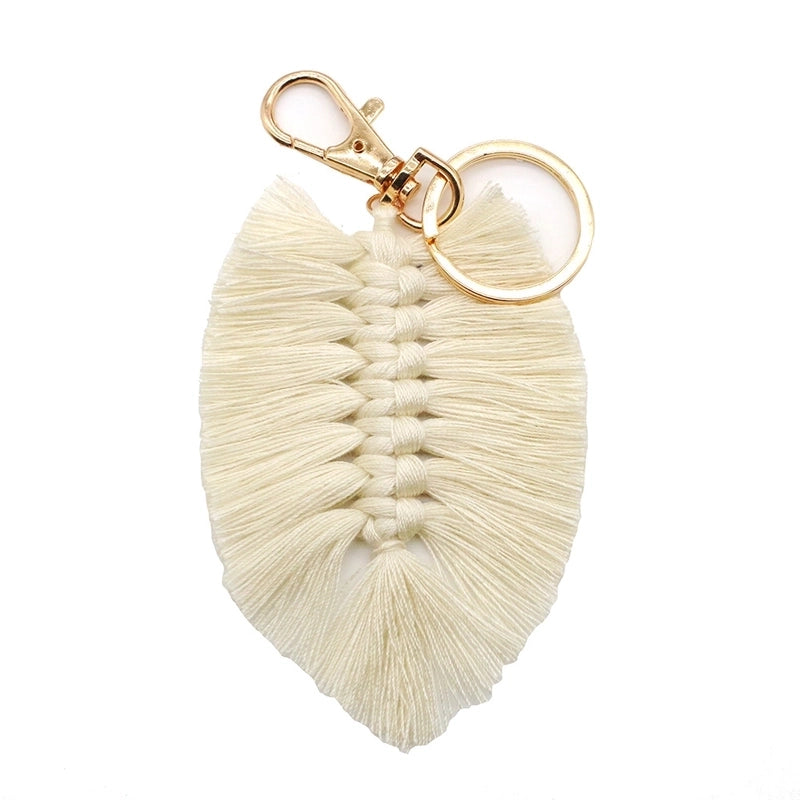 Fashion Leaves Cotton Unisex Bag Pendant Keychain 1 Piece