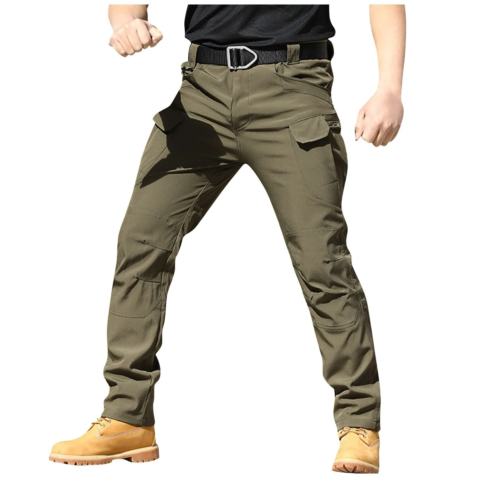 Topographys Men’s Military Cargo Pants – Multi Pocket Camo Training & Travel Trousers  