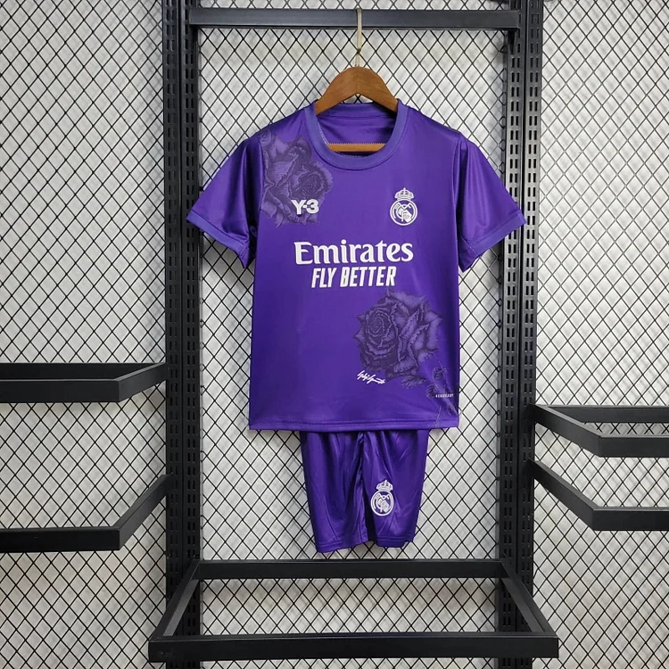 Real Madrid Y-3 Sonderausgabe Trikot Kinder 2024-2025 - Lila