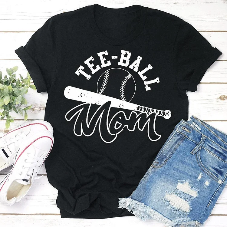 AL™ softball tee-ball mom T-shirt Tee - 01373-Annaletters
