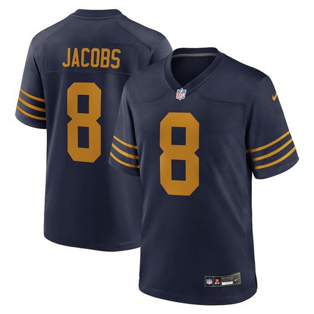 Men's Green Bay Packers #8 Josh Jacobs  Navy The 1923 Classic Game Jersey
