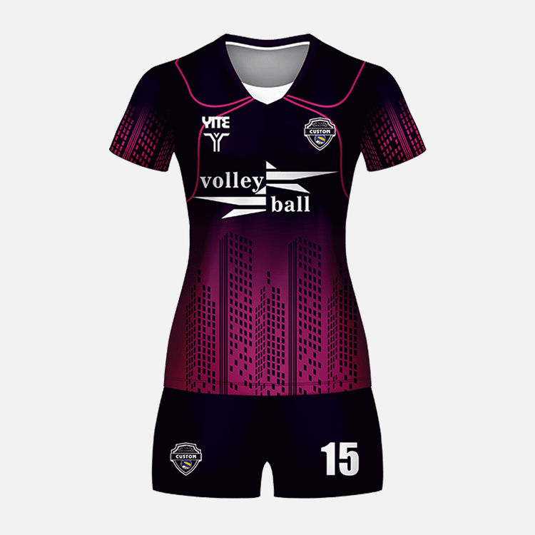 YITE | WB25-003-Black And Purple Volleyball  Uniforms