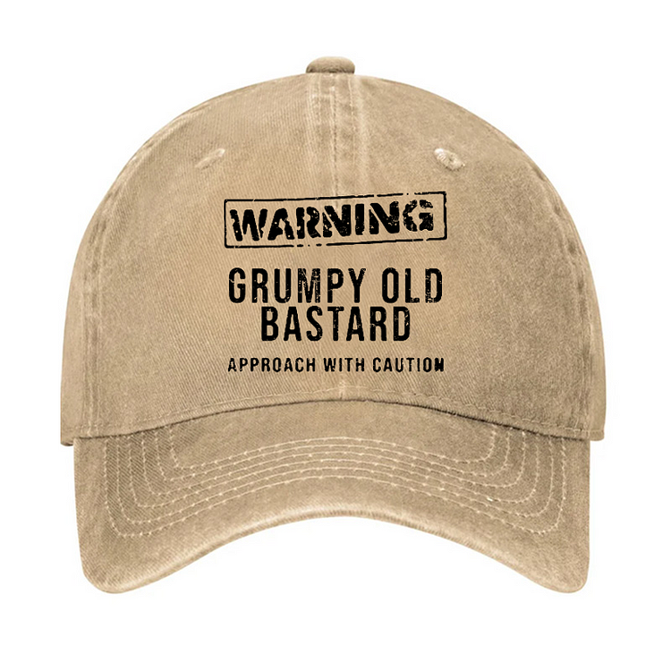 Warning Grumpy Old Bastard Approach With Caution Hat socialshop
