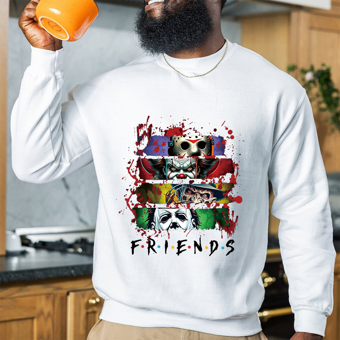 Loveyoufancy Retro Friends Horror Movie Shirt