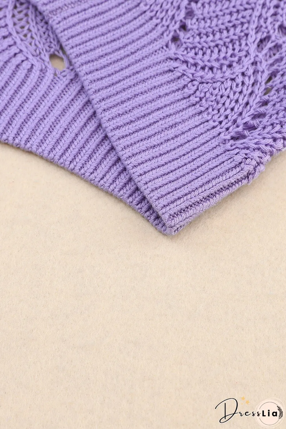Color Block Hollow Boat Neck Sweater